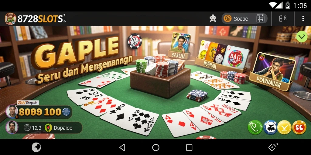 Gameplay seru di 8728SLOTS menampilkan keahlian bermain Gaple.