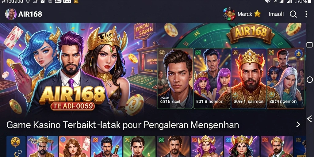 Tampilan gameplay menarik dari aplikasi kasino AIR168.