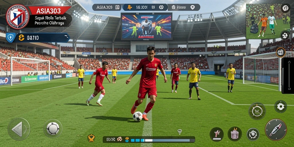 Tampilan gameplay ASIA303 dengan duel seru di lapangan.