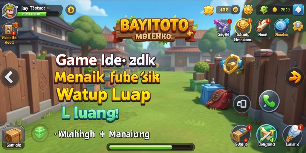 Tangkapan layar utama BAYITOTO menampilkan gameplay seru dan karakter yang menarik.