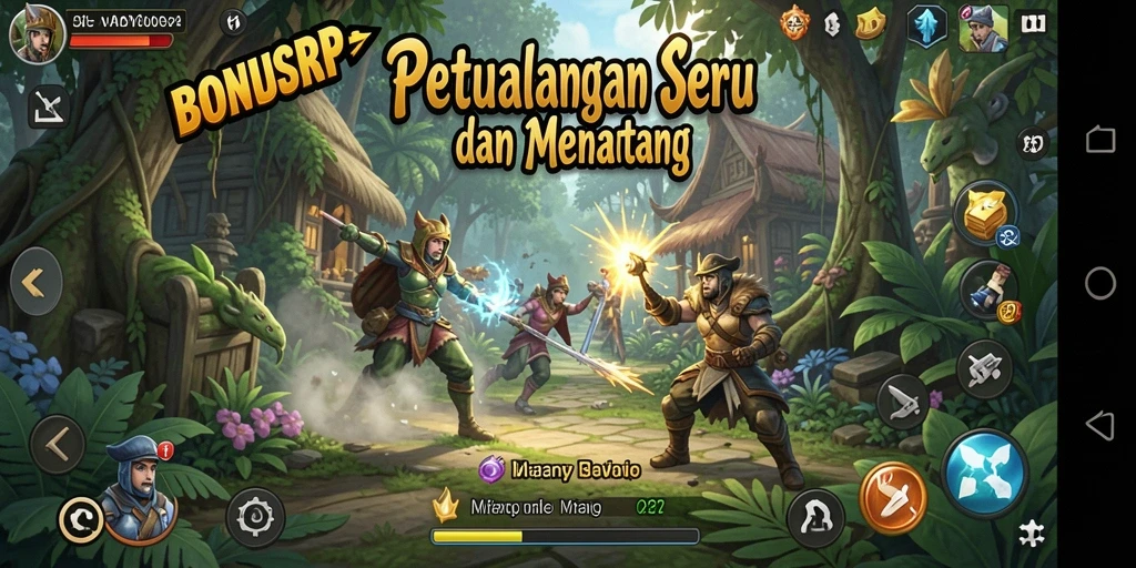 Screenshot gameplay <strong>BONUSRP</strong> menampilkan aksi seru di dunia petualangan.