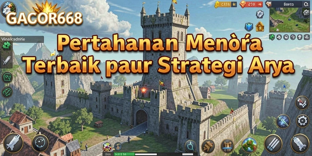 Tampilan gameplay seru dalam GACOR668 dengan menara beragam.