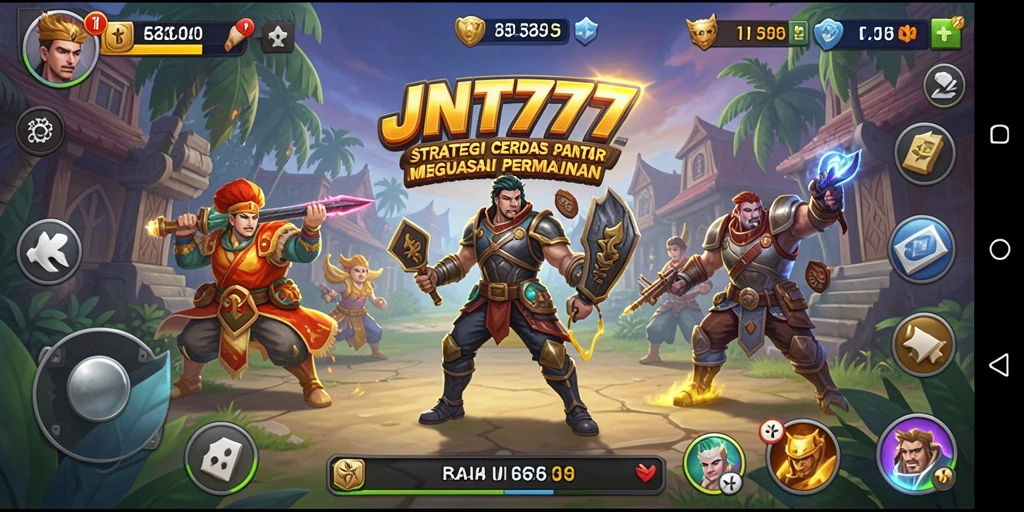 Tampilan gameplay JNT777 yang intens dan strategis.