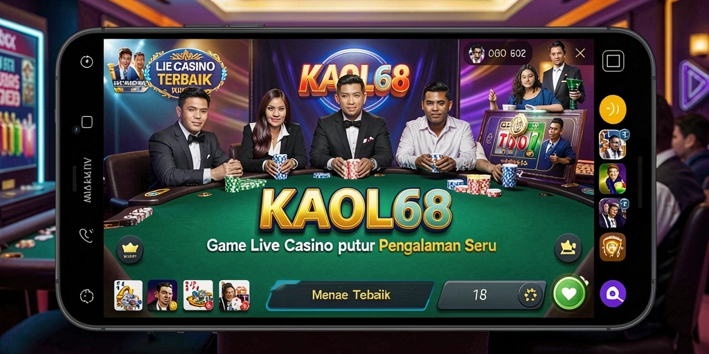 Tampilan gameplay Live Casino yang interaktif dan mendebarkan di KAOL68.
