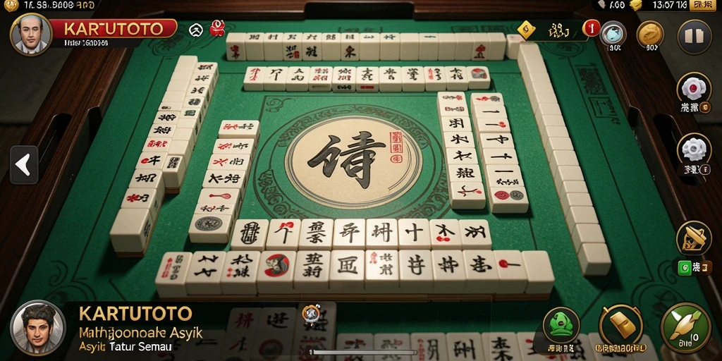 Gameplay KARTUTOTO yang menarik dengan desain Mahjong yang cantik.