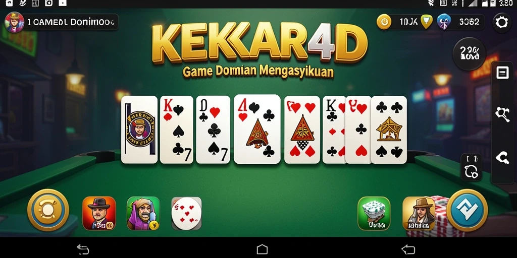 Screenshot utama KEKAR4D menampilkan gameplay Domino yang penuh aksi.