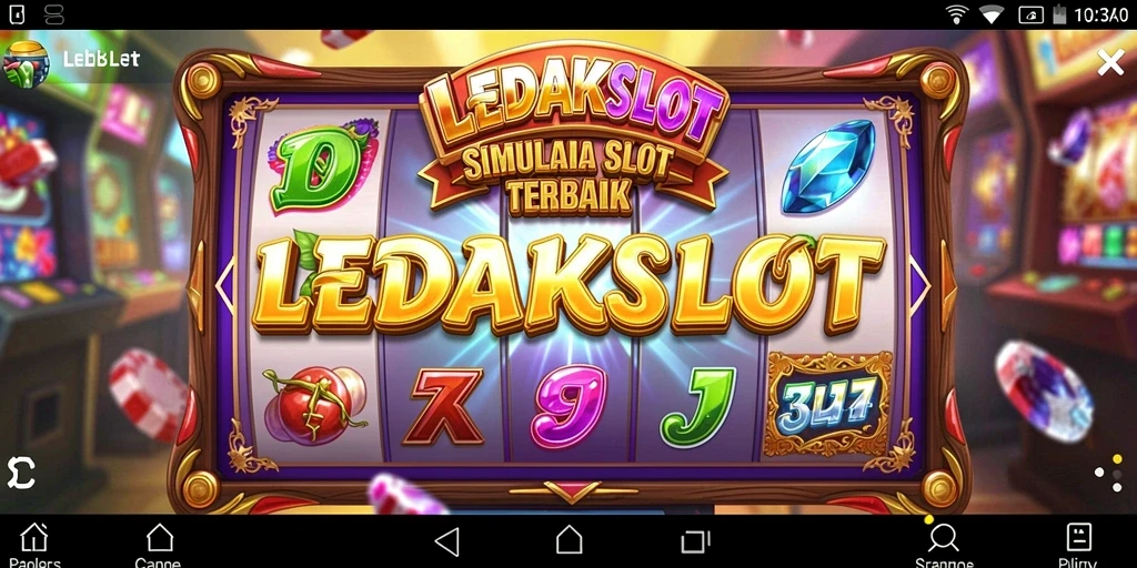 Screenshot menunjukkan gameplay menegangkan dalam LEDAKSLOT.