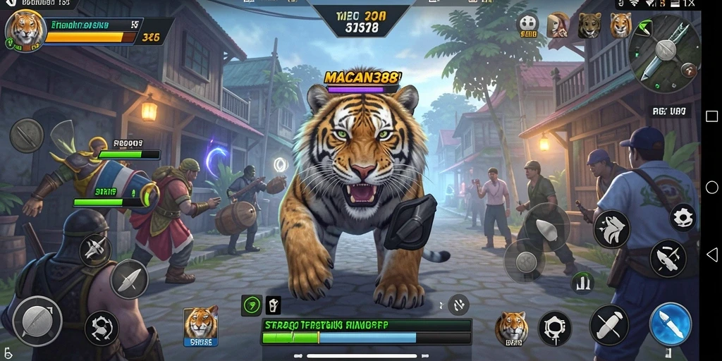 Screenshot gameplay MACAN388 menampilkan aksi strategi yang seru dan mendebarkan.