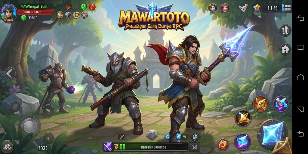 Tampilan gameplay epik di dunia RPG MAWARTOTO.