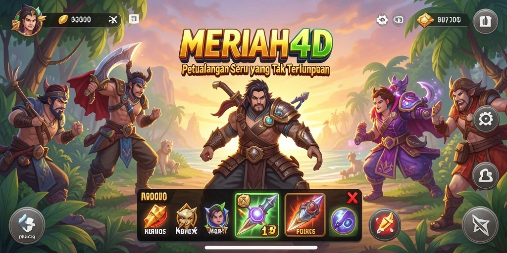 Tangkapan layar gameplay menampilkan aksi seru dalam petualangan MERIAH4D.