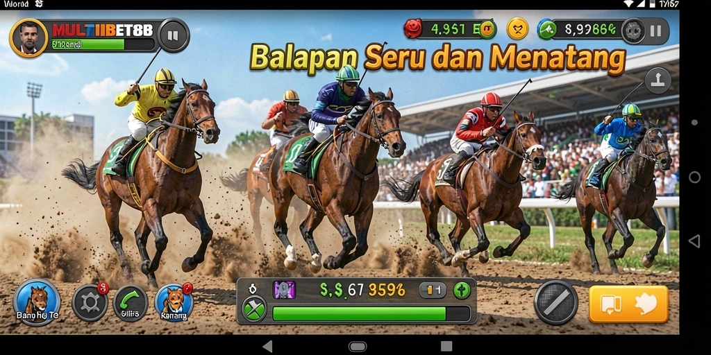 Tampilan menarik screenshot gameplay MULTIBET88 saat balapan.