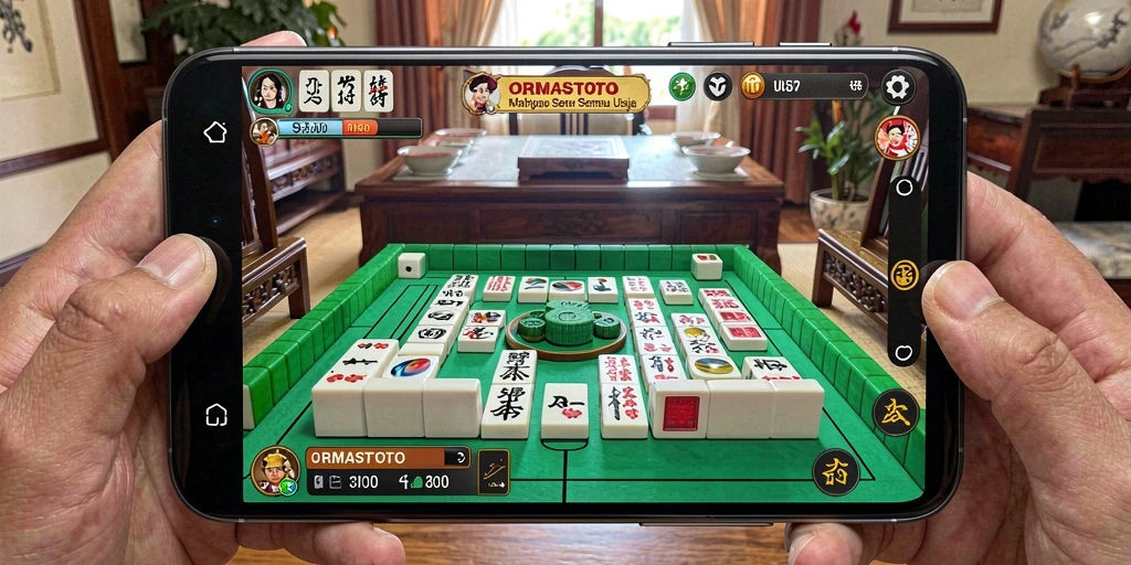Gameplay menarik di ORMASTOTO menampilkan puzzle Mahjong yang seru.