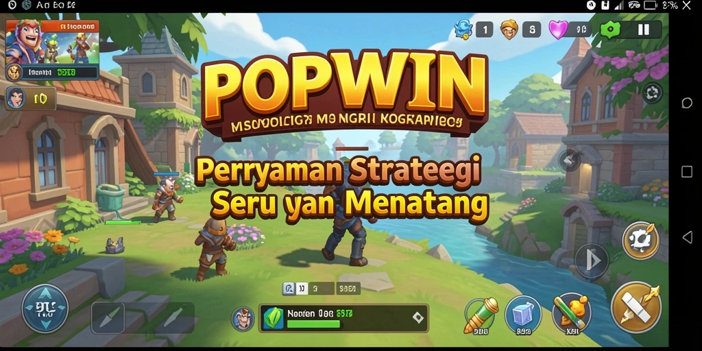Tampilan layar permainan POPWIN yang menarik dan menantang.