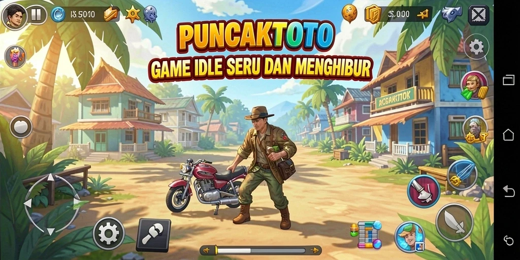 Tampilan gameplay PUNCAKTOTO dengan elemen idle yang menarik.