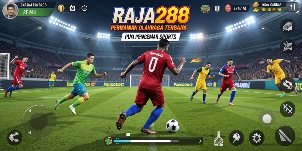 Screenshot utama RAJA288 menampilkan momen seru dalam permainan olahraga.