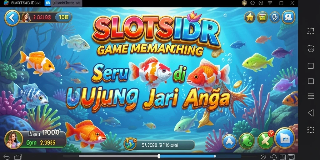 Tampilan gameplay SLOTSIDR dengan aksi memancing yang seru.