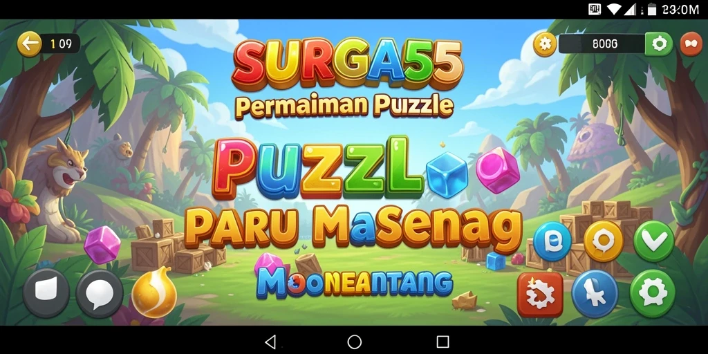Tampilan gameplay yang menantang dalam SURGA55 dengan berbagai teka-teki.
