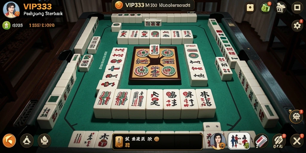 Screenshot menunjukkan gameplay Mahjong yang seru dan menantang.