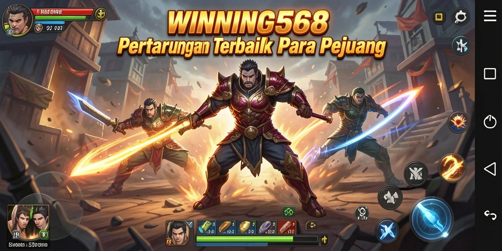 Gameplay WINNING568 yang seru dan menegangkan saat bertarung.